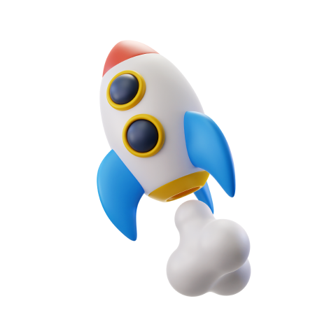 3D rocket icon 3d elements free transparent png